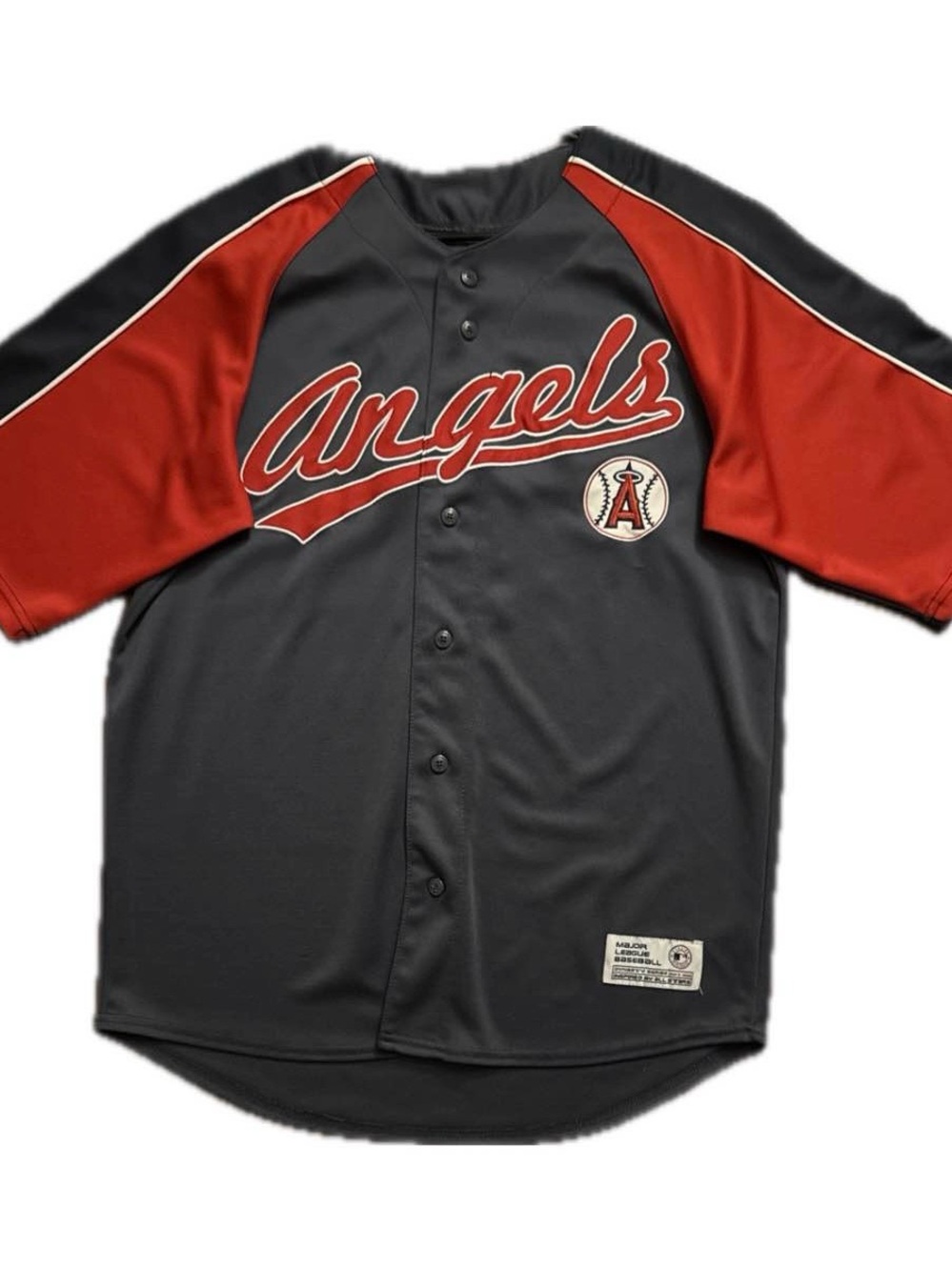 Dynasty Los Angeles Angels Baseball Jersey dark gray and red